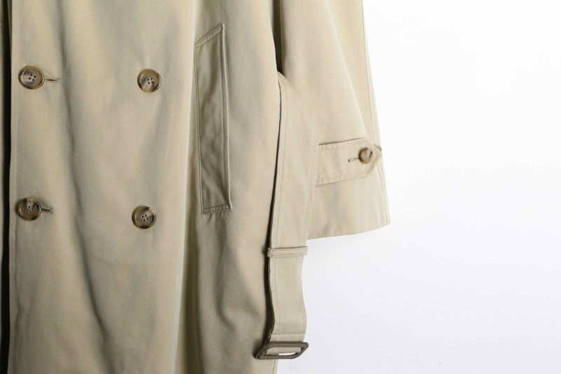 "Brooks Brothers" beige color double trench coat