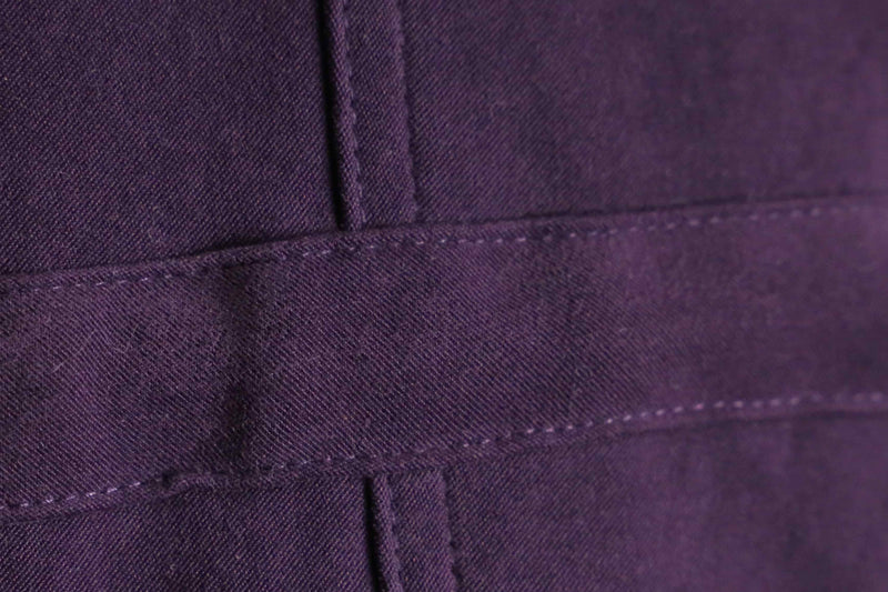 purple color poly mulch pocket set-up