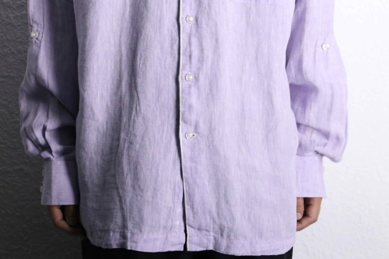 lavender purple color linen dress shirt