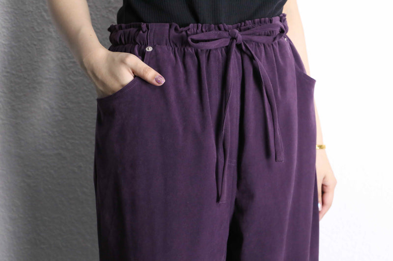 purple color poly mulch pocket set-up