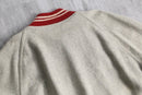 retro contrast stitch varsity jacket