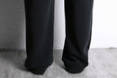 fine gloss black polyester rayon easy pants