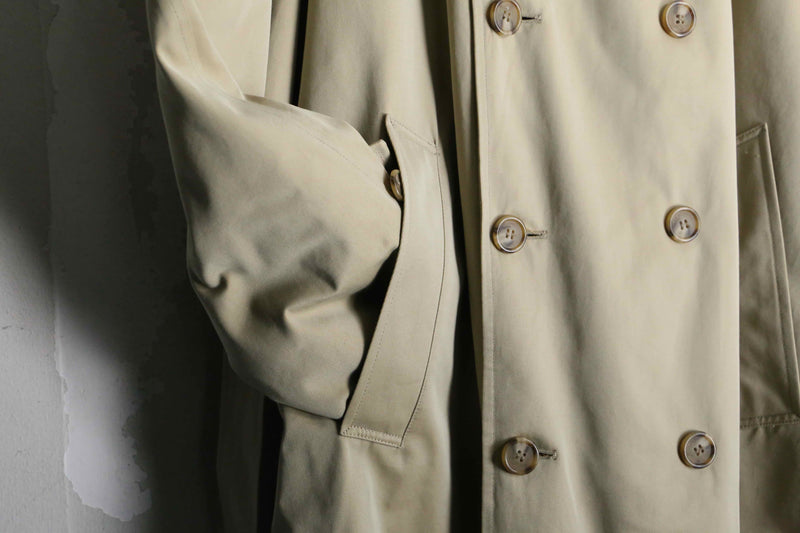 "Brooks Brothers" beige color double trench coat