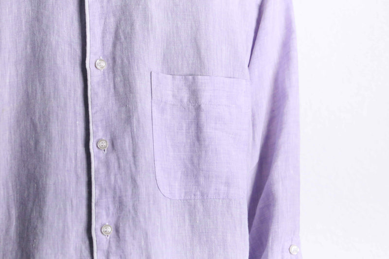 lavender purple color linen dress shirt
