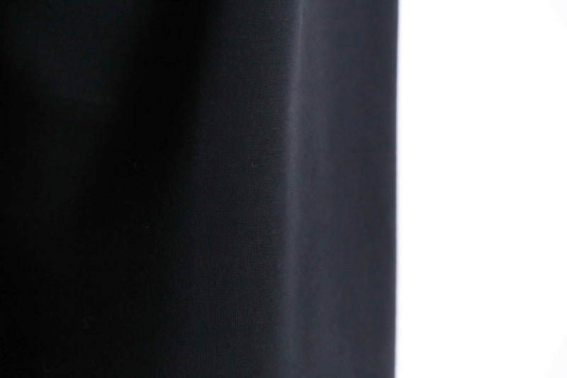 fine gloss black polyester rayon easy pants