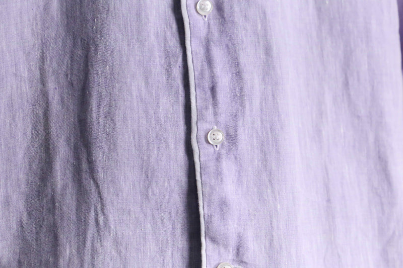 lavender purple color linen dress shirt