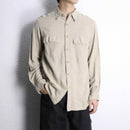 woven nep taste viscose wool shirt