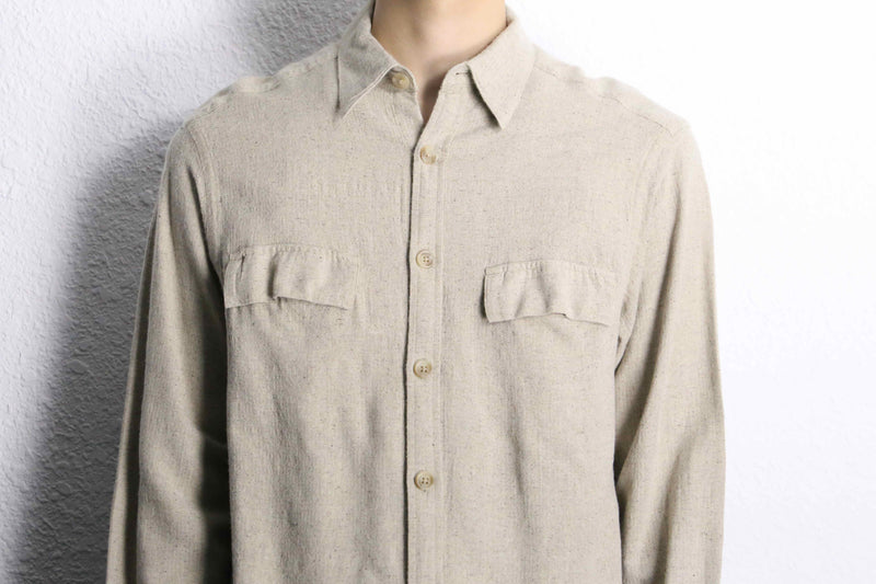 woven nep taste viscose wool shirt