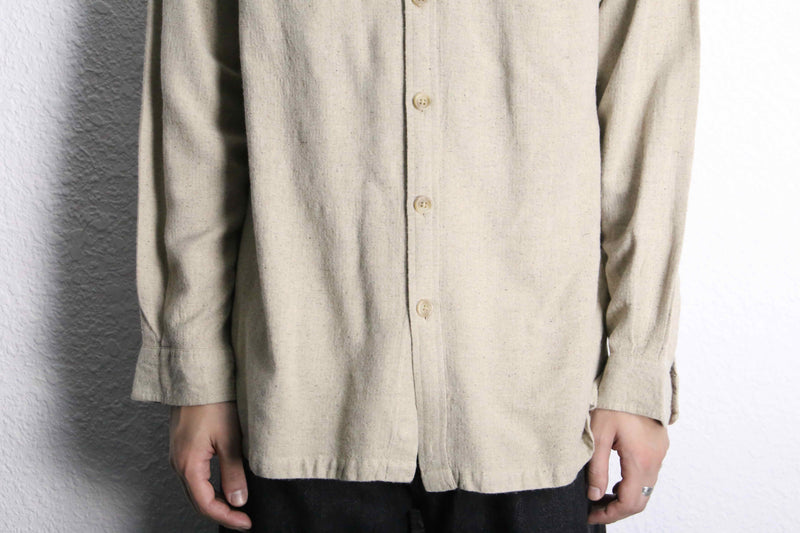 woven nep taste viscose wool shirt