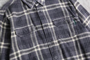 “Wool Rich” over check cotton flannel shirt