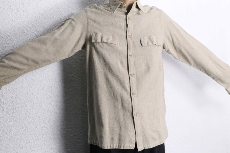 woven nep taste viscose wool shirt