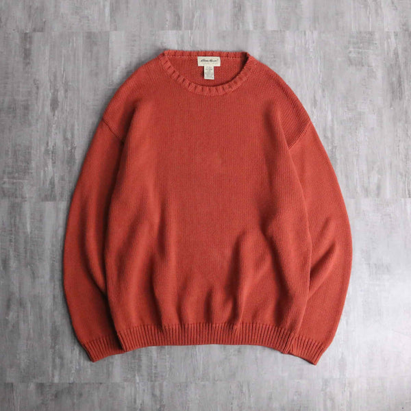 “Eddie Bauer” orange cotton knit