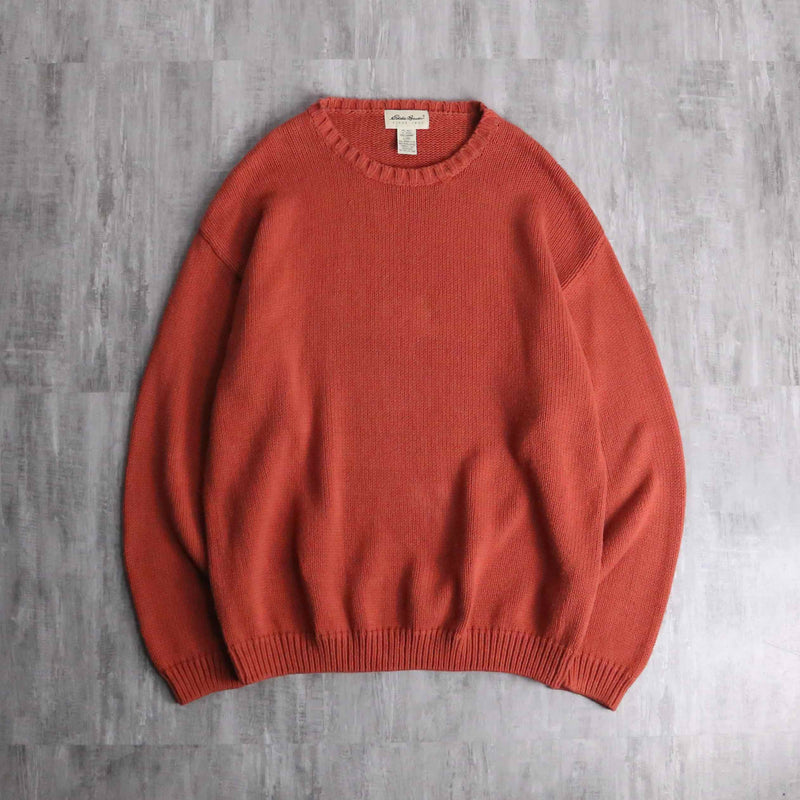 “Eddie Bauer” orange cotton knit