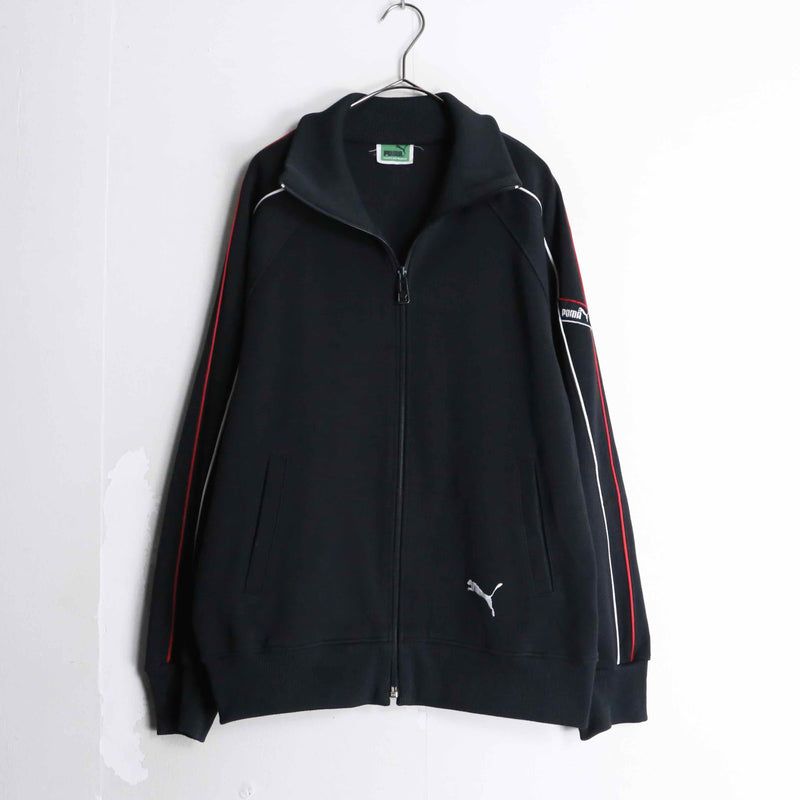 "puma" black color raglan sleeve track jacket