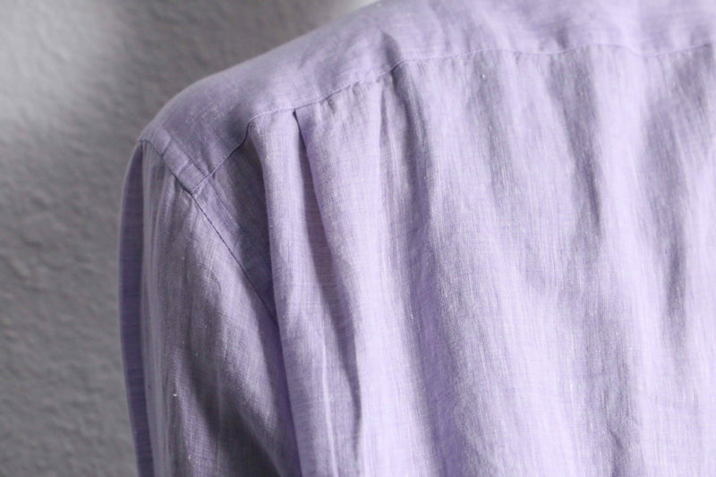 lavender purple color linen dress shirt