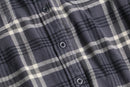 “Wool Rich” over check cotton flannel shirt