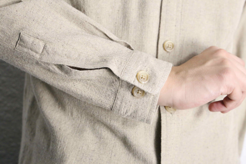 woven nep taste viscose wool shirt