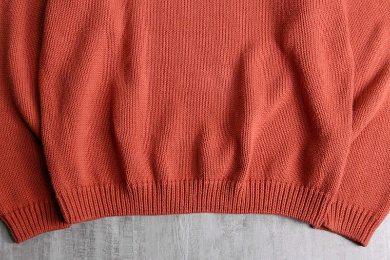 “Eddie Bauer” orange cotton knit
