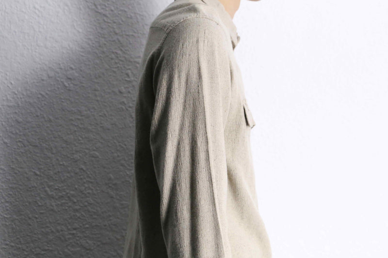 woven nep taste viscose wool shirt