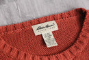 “Eddie Bauer” orange cotton knit