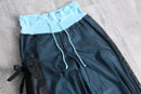 2000s mesh overlay nylon wide pants