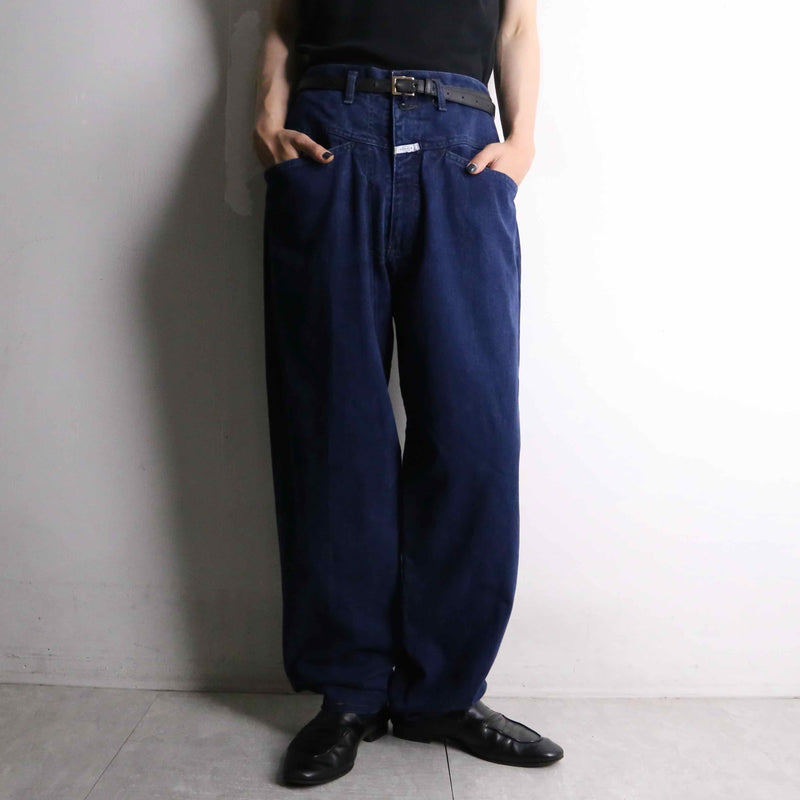 "GIRBAUD" indigo blue straight demim pants