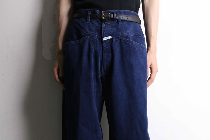 "GIRBAUD" indigo blue straight demim pants