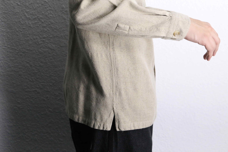 woven nep taste viscose wool shirt
