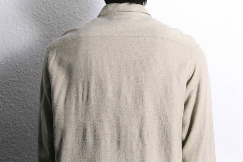 woven nep taste viscose wool shirt