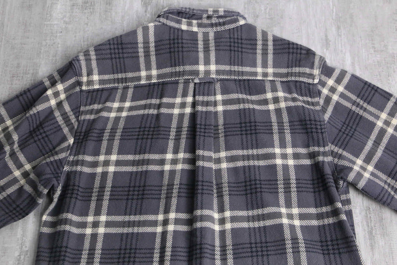 “Wool Rich” over check cotton flannel shirt