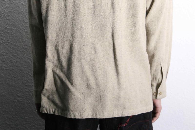 woven nep taste viscose wool shirt
