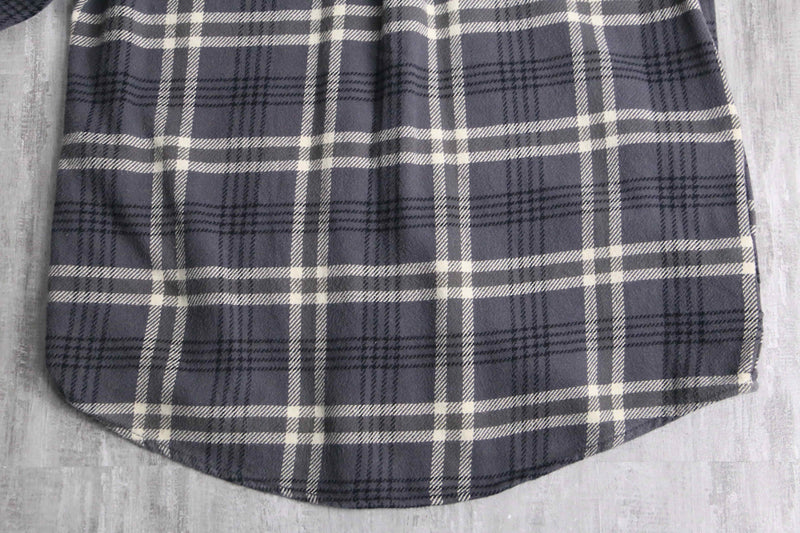 “Wool Rich” over check cotton flannel shirt