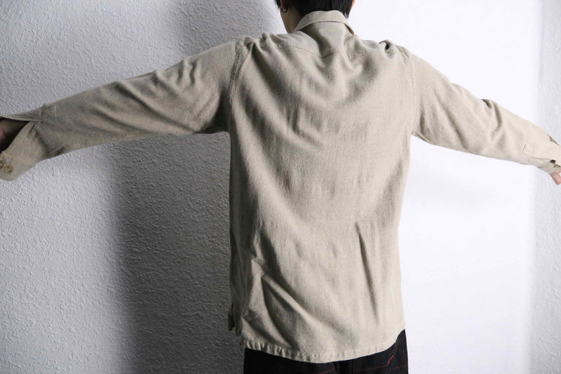 woven nep taste viscose wool shirt