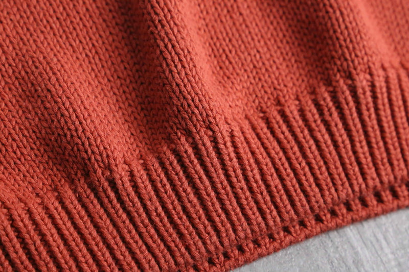 “Eddie Bauer” orange cotton knit