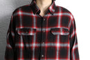 red plaid brushed shirt
