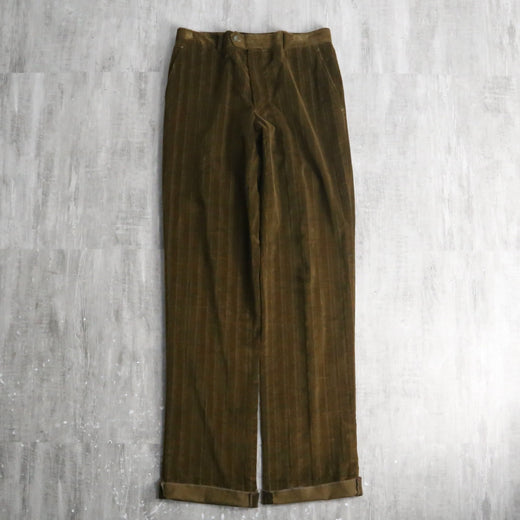 italian cotton velvet stripe slacks