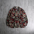 1990s all over print open collar shirt