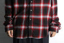red plaid brushed shirt