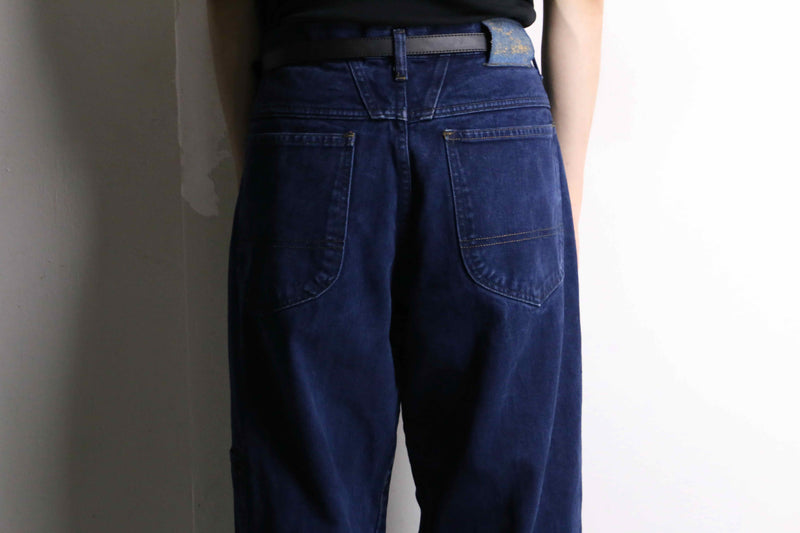 "GIRBAUD" indigo blue straight demim pants