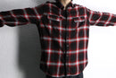 red plaid brushed shirt