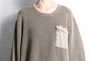 beige textured cotton knit