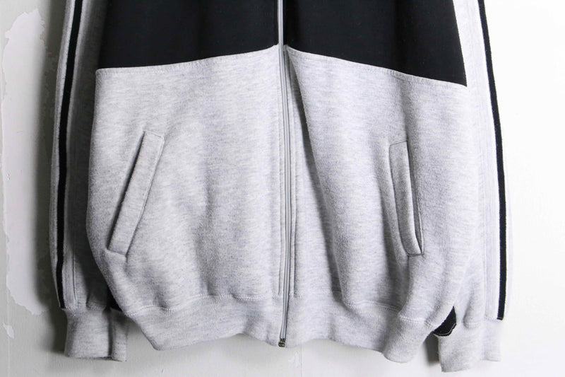 80s "PUMA" gray sweat track jacket