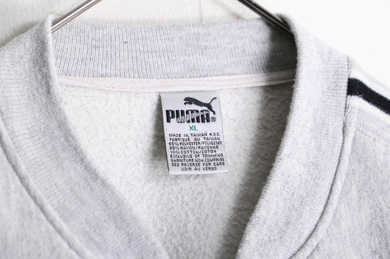 80s "PUMA" gray sweat track jacket