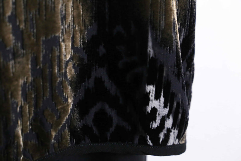 velour sheer long gilet