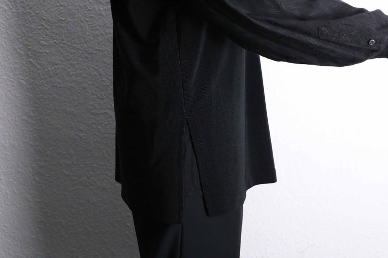 black pleats loose vest