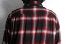 red plaid brushed shirt