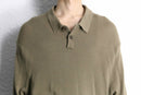 “Polo by Ralph Lauren” silk blend knit polo shirt