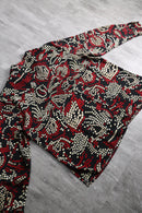 1990s all over print open collar shirt