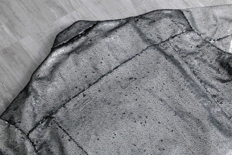 2000s loose sequins tracker jacket