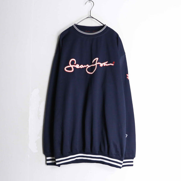 “Sean John” navy color logo design sweat